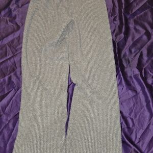 Gray Ribbed Knit Pants Size S/M